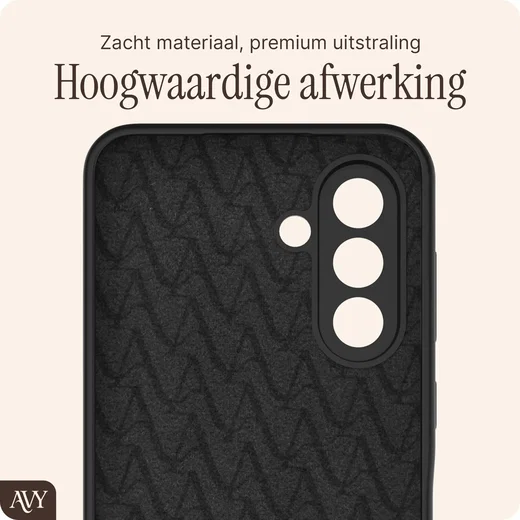 AVY Samsung Galaxy A56 / A36 Hoesje Liquid Silicone met MagSafe Zwart afbeelding 9