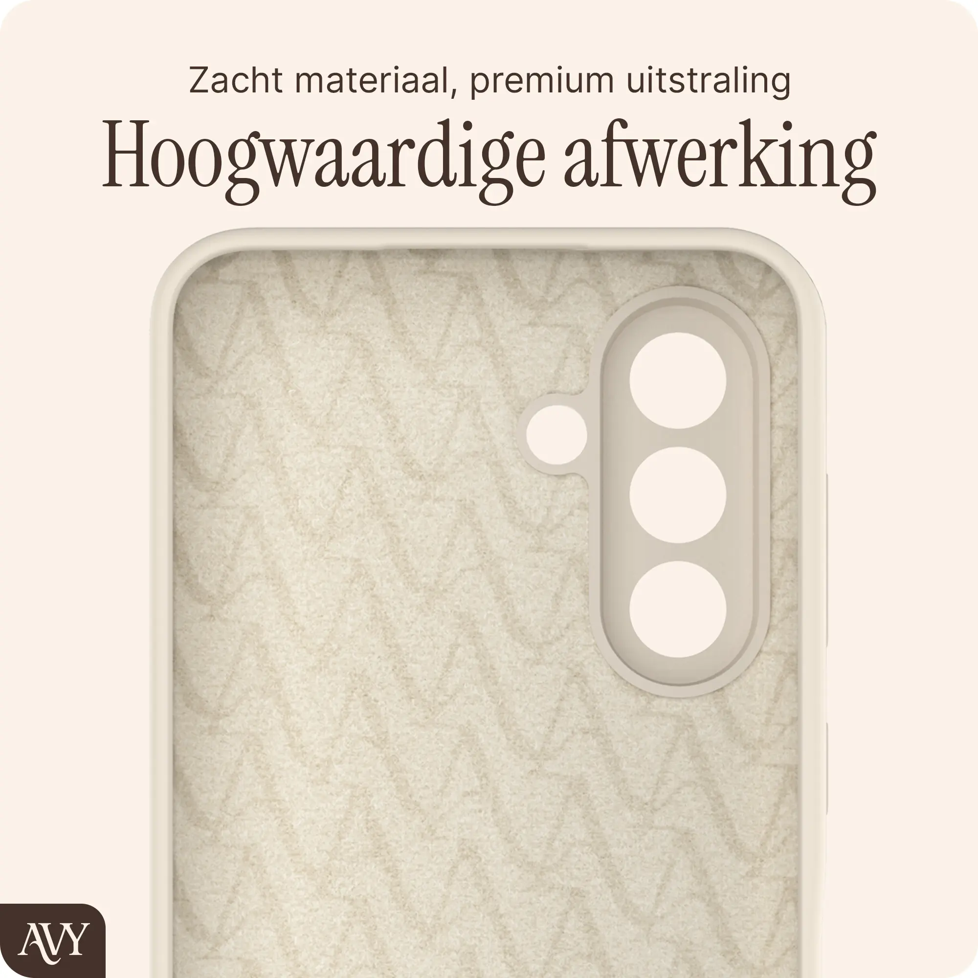 AVY Samsung Galaxy A56 / A36 Hoesje Liquid Silicone met MagSafe Beige afbeelding 9