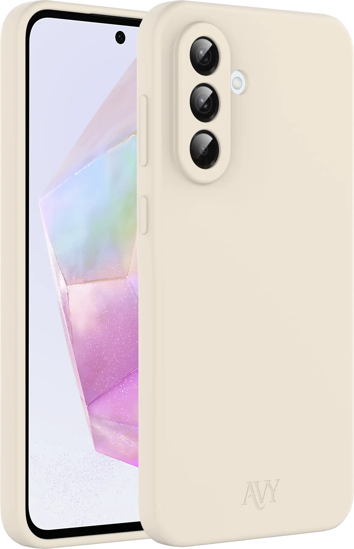 AVY Samsung Galaxy A56 / A36 Hoesje Liquid Silicone met MagSafe Beige afbeelding 10