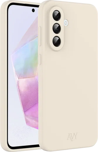AVY Samsung Galaxy A56 / A36 Hoesje Liquid Silicone met MagSafe Beige afbeelding 10
