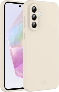AVY Samsung Galaxy A56 / A36 Hoesje Liquid Silicone met MagSafe Beige