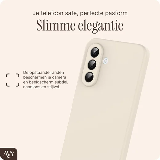 AVY Samsung Galaxy A56 / A36 Hoesje Liquid Silicone met MagSafe Beige afbeelding 8