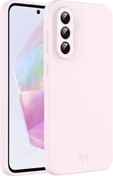 AVY Samsung Galaxy A56 / A36 Hoesje Liquid Silicone met MagSafe Roze afbeelding