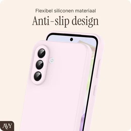 AVY Samsung Galaxy A56 / A36 Hoesje Liquid Silicone met MagSafe Roze afbeelding 6