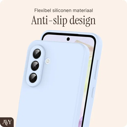 AVY Samsung Galaxy A56 / A36 Hoesje Liquid Silicone met MagSafe Blauw afbeelding 6