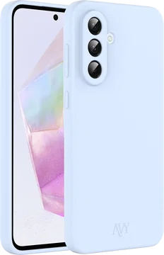 AVY Samsung Galaxy A56 / A36 Hoesje Liquid Silicone met MagSafe Blauw