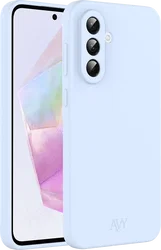 AVY Samsung Galaxy A56 / A36 Hoesje Liquid Silicone met MagSafe Blauw afbeelding