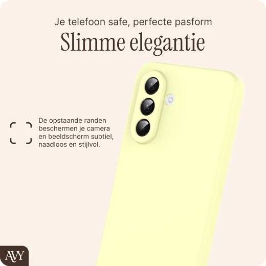 AVY Samsung Galaxy A56 / A36 Hoesje Liquid Silicone met MagSafe Butter Yellow afbeelding 8