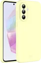 AVY Samsung Galaxy A56 / A36 Hoesje Liquid Silicone met MagSafe Butter Yellow