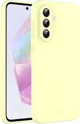 AVY Samsung Galaxy A56 / A36 Hoesje Liquid Silicone met MagSafe Butter Yellow afbeelding