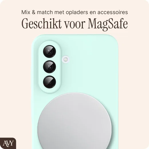 AVY Samsung Galaxy A56 / A36 Hoesje Liquid Silicone met MagSafe Matcha afbeelding 7