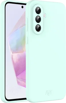 AVY Samsung Galaxy A56 / A36 Hoesje Liquid Silicone met MagSafe Matcha