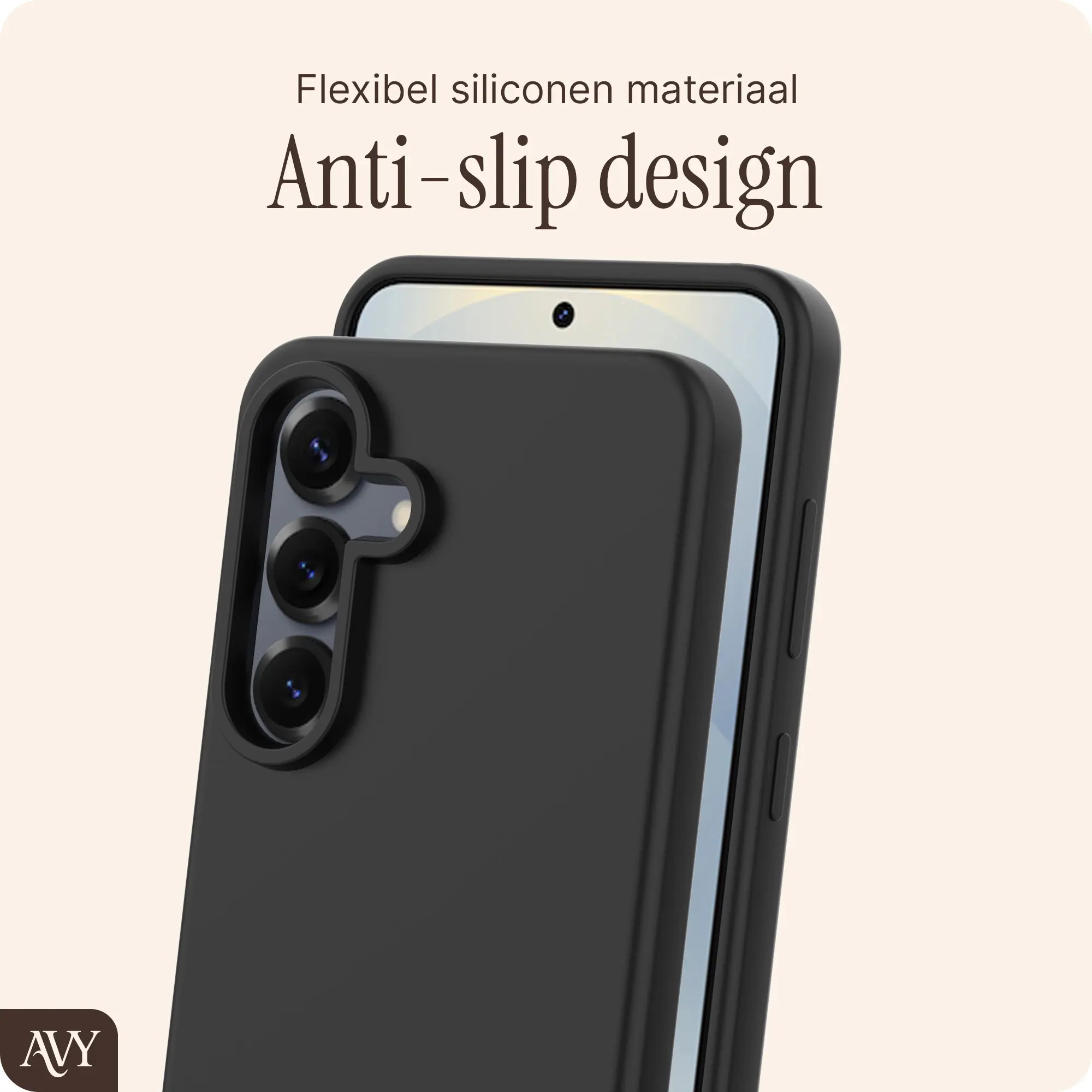 AVY Samsung Galaxy S25 / S24 Hoesje Liquid Silicone met MagSafe Zwart afbeelding 7