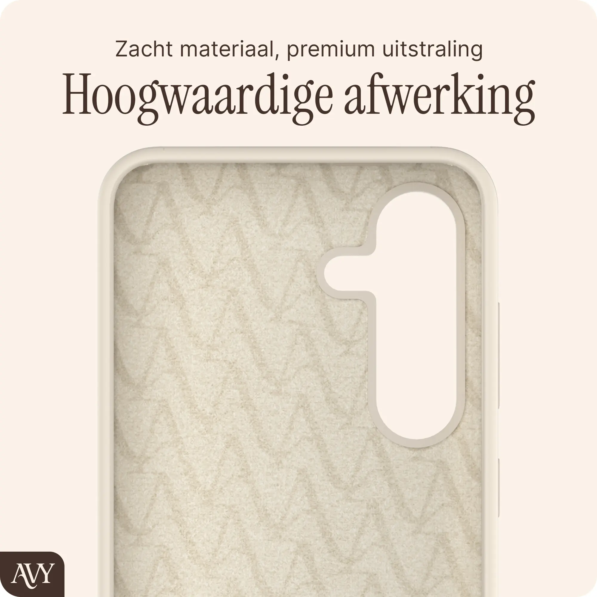 AVY Samsung Galaxy S25 / S24 Hoesje Liquid Silicone met MagSafe Beige afbeelding 9