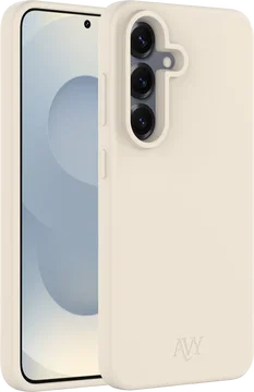 AVY Samsung Galaxy S25 / S24 Hoesje Liquid Silicone met MagSafe Beige