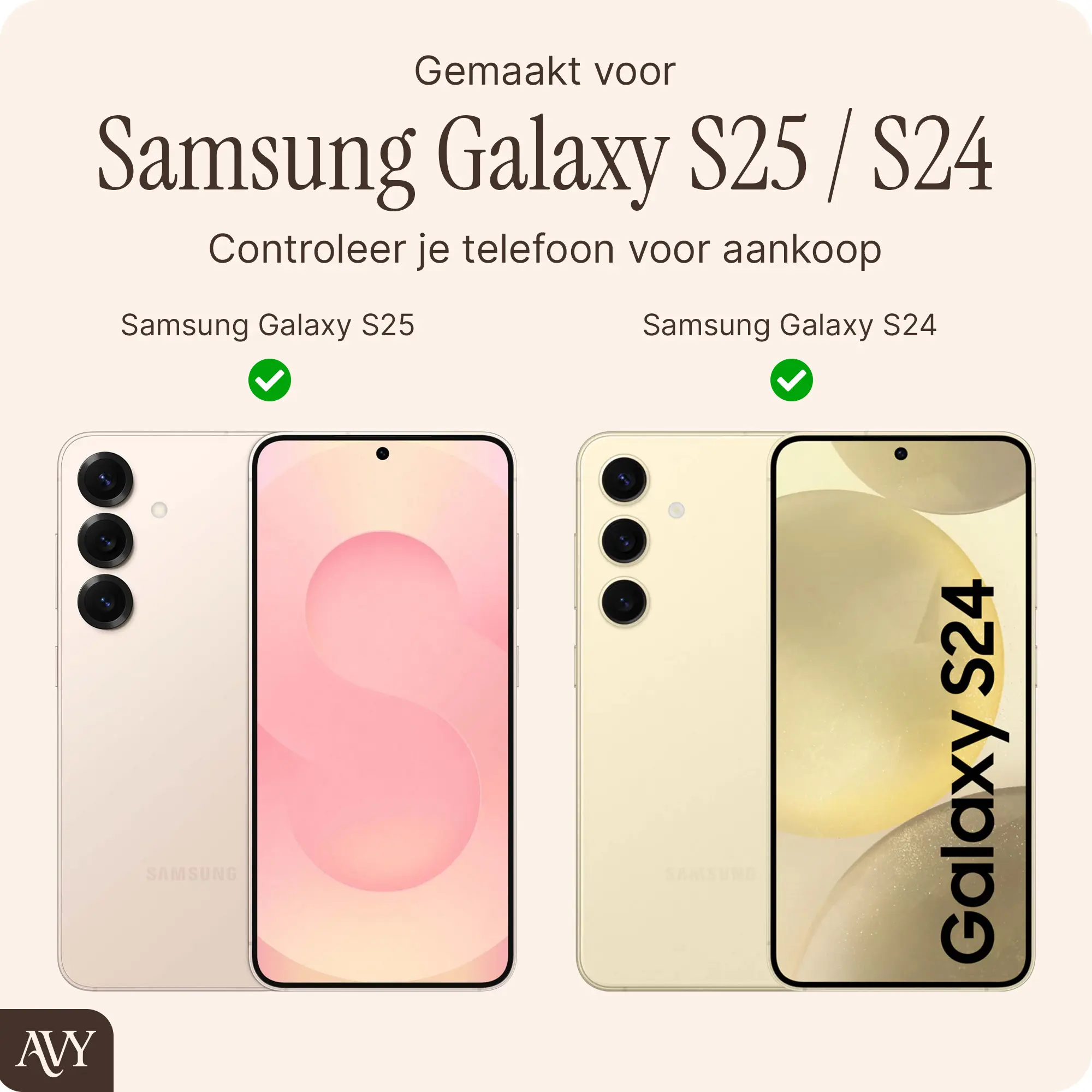 AVY Samsung Galaxy S25 / S24 Hoesje Liquid Silicone met MagSafe Roze afbeelding 6