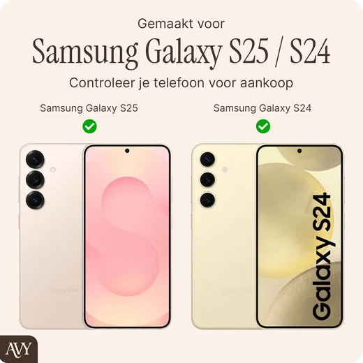 AVY Samsung Galaxy S25 / S24 Hoesje Liquid Silicone met MagSafe Roze afbeelding 6