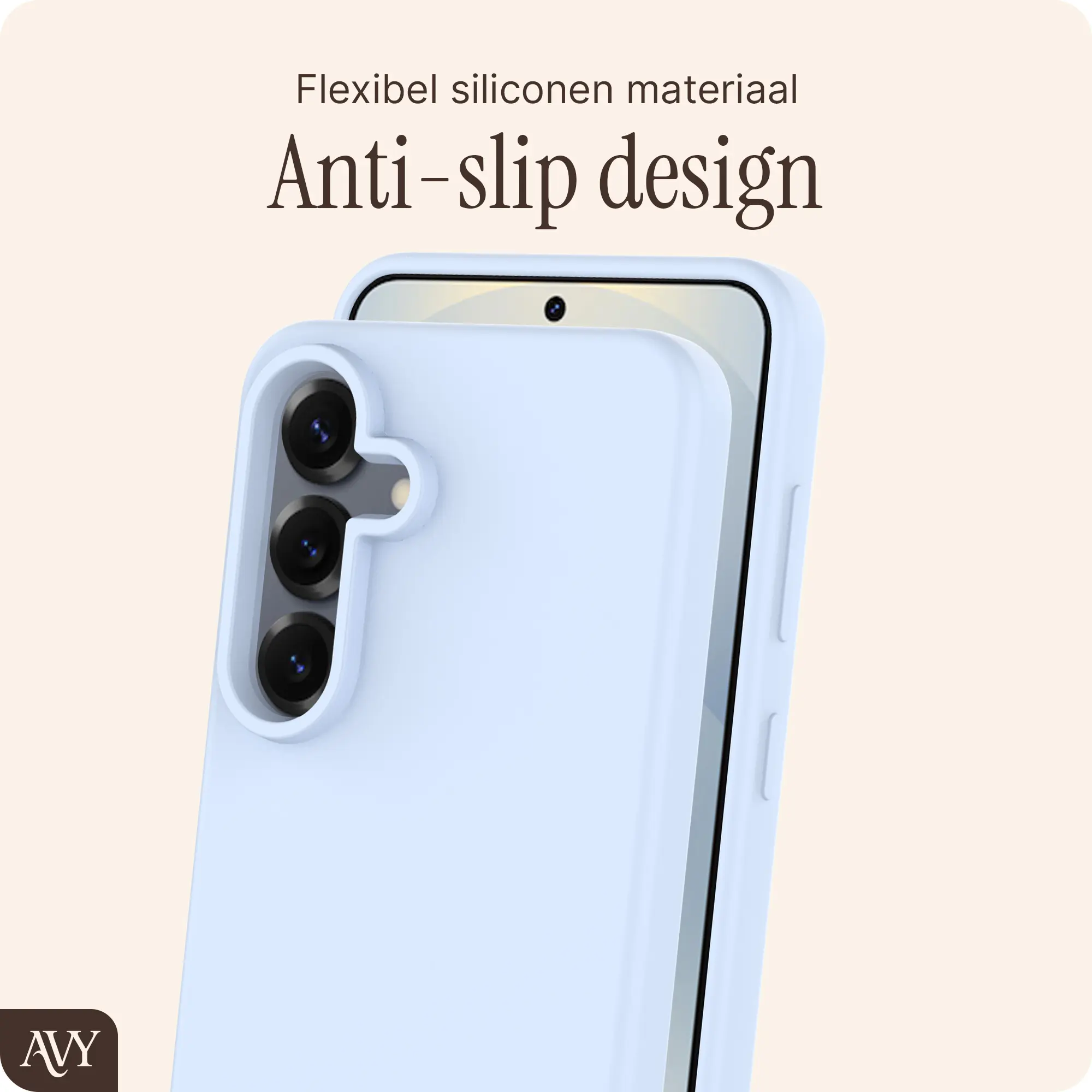 AVY Samsung Galaxy S25 / S24 Hoesje Liquid Silicone met MagSafe Blauw afbeelding 6