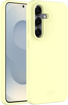 AVY Samsung Galaxy S25 / S24 Hoesje Liquid Silicone met MagSafe Butter Yellow