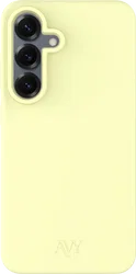 AVY Samsung Galaxy S25 / S24 Hoesje Liquid Silicone met MagSafe Butter Yellow afbeelding
