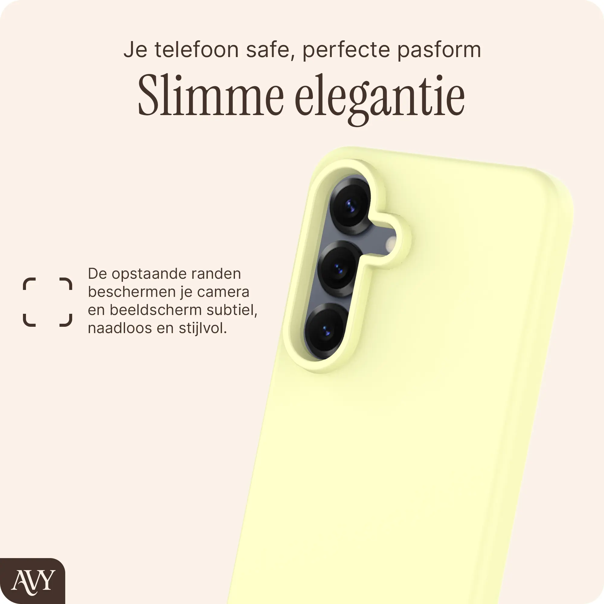 AVY Samsung Galaxy S25 / S24 Hoesje Liquid Silicone met MagSafe Butter Yellow afbeelding 8