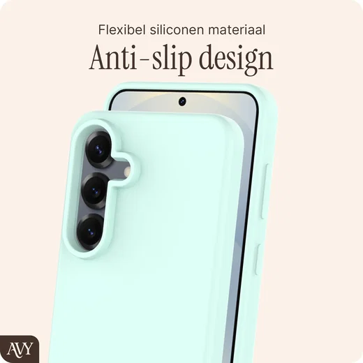 AVY Samsung Galaxy S25 / S24 Hoesje Liquid Silicone met MagSafe Matcha afbeelding 6