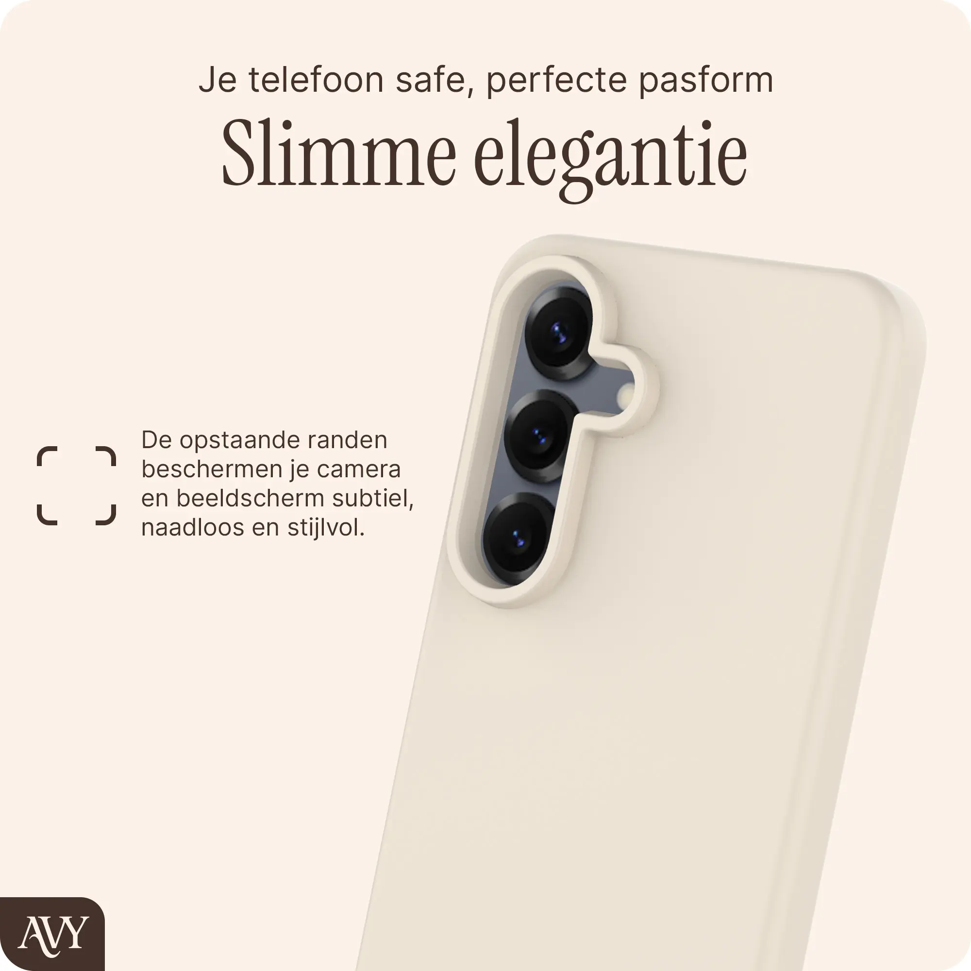 AVY Samsung S25 Plus / S24 Plus Hoesje Liquid Silicone met MagSafe Beige afbeelding 8