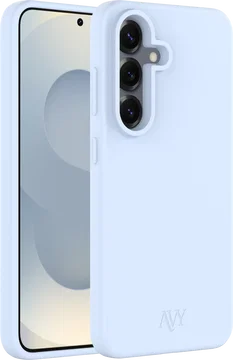 AVY Samsung S25 Plus / S24 Plus Hoesje Liquid Silicone met MagSafe Blauw
