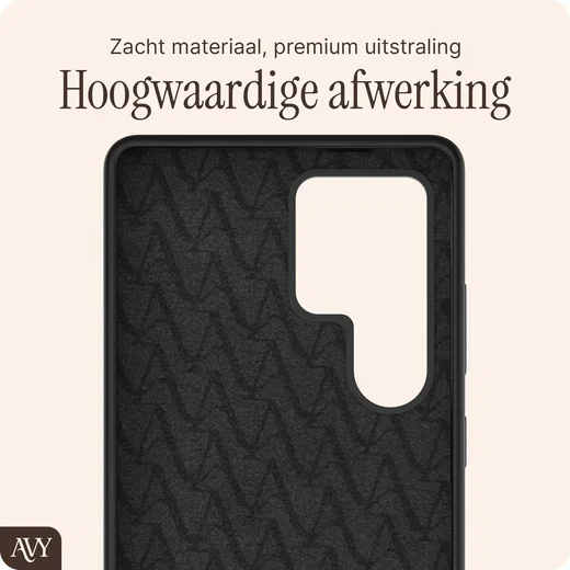 AVY Samsung Galaxy S25 Ultra Hoesje Liquid Silicone met MagSafe Zwart afbeelding 10
