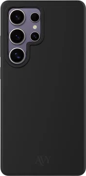 AVY Samsung Galaxy S25 Ultra Hoesje Liquid Silicone met MagSafe Zwart