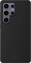 AVY Samsung Galaxy S25 Ultra Hoesje Liquid Silicone met MagSafe Zwart afbeelding