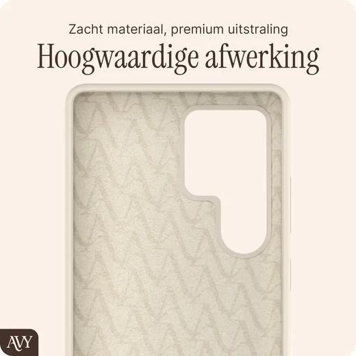 AVY Samsung Galaxy S25 Ultra Hoesje Liquid Silicone met MagSafe Beige afbeelding 10