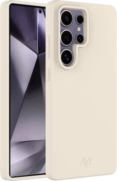 AVY Samsung Galaxy S25 Ultra Hoesje Liquid Silicone met MagSafe Beige