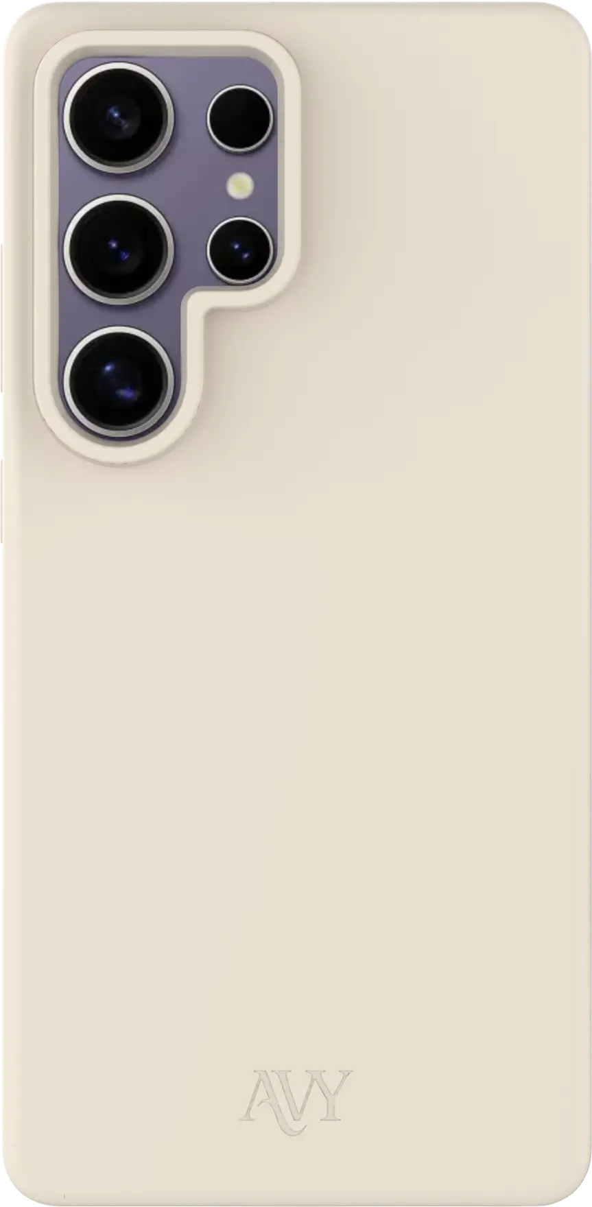 AVY Samsung Galaxy S25 Ultra Hoesje Liquid Silicone met MagSafe Beige afbeelding 1