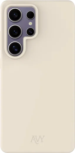 AVY Samsung Galaxy S25 Ultra Hoesje Liquid Silicone met MagSafe Beige afbeelding 1