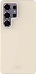 AVY Samsung Galaxy S25 Ultra Hoesje Liquid Silicone met MagSafe Beige afbeelding