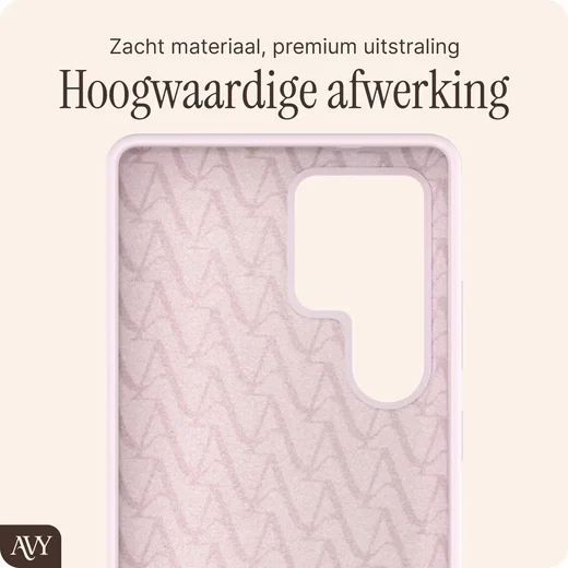 AVY Samsung Galaxy S25 Ultra Hoesje Liquid Silicone met MagSafe Roze afbeelding 10