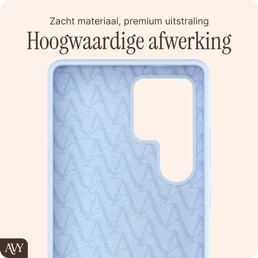 AVY Samsung Galaxy S25 Ultra Hoesje Liquid Silicone met MagSafe Blauw afbeelding 10
