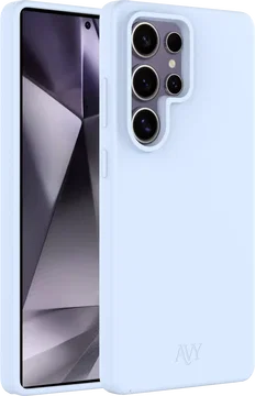 AVY Samsung Galaxy S25 Ultra Hoesje Liquid Silicone met MagSafe Blauw