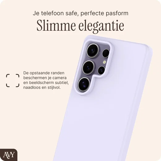 AVY Samsung Galaxy S25 Ultra Hoesje Liquid Silicone met MagSafe Paars afbeelding 9