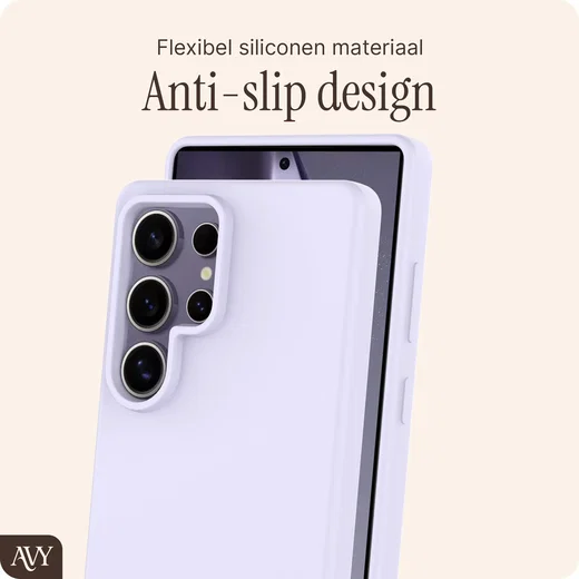 AVY Samsung Galaxy S25 Ultra Hoesje Liquid Silicone met MagSafe Paars afbeelding 7
