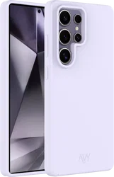 AVY Samsung Galaxy S25 Ultra Hoesje Liquid Silicone met MagSafe Paars afbeelding