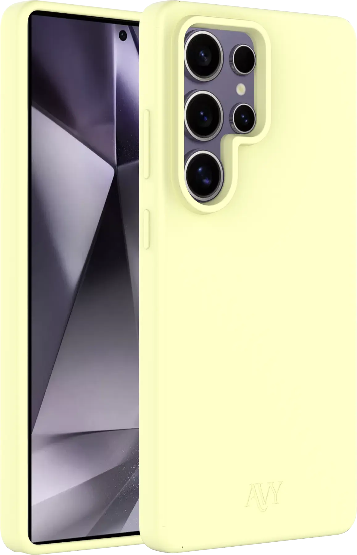 AVY Samsung Galaxy S25 Ultra Hoesje Liquid Silicone met MagSafe Butter Yellow afbeelding 11