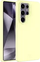 AVY Samsung Galaxy S25 Ultra Hoesje Liquid Silicone met MagSafe Butter Yellow