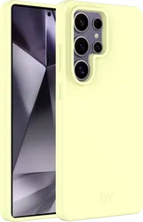 AVY Samsung Galaxy S25 Ultra Hoesje Liquid Silicone met MagSafe Butter Yellow afbeelding