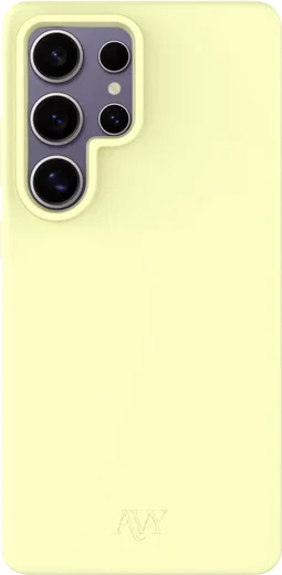 AVY Samsung Galaxy S25 Ultra Hoesje Liquid Silicone met MagSafe Butter Yellow afbeelding 1
