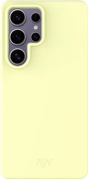 AVY Samsung Galaxy S25 Ultra Hoesje Liquid Silicone met MagSafe Butter Yellow