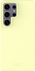 AVY Samsung Galaxy S25 Ultra Hoesje Liquid Silicone met MagSafe Butter Yellow afbeelding