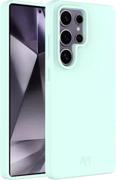 AVY Samsung Galaxy S25 Ultra Hoesje Liquid Silicone met MagSafe Matcha