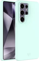 AVY Samsung Galaxy S25 Ultra Hoesje Liquid Silicone met MagSafe Matcha afbeelding